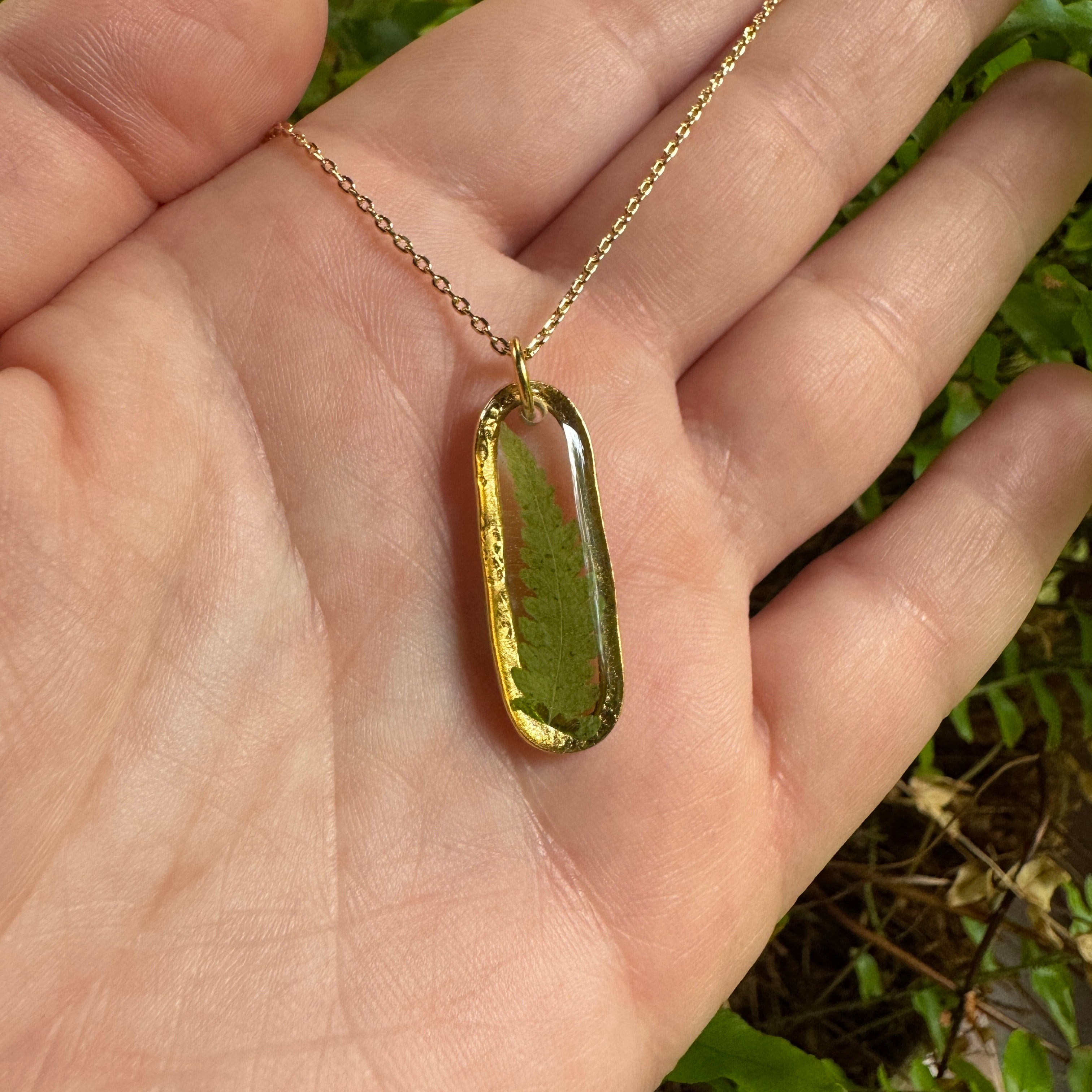 Fern Necklace – Real Pressed Fern Resin Necklace | Made to Order