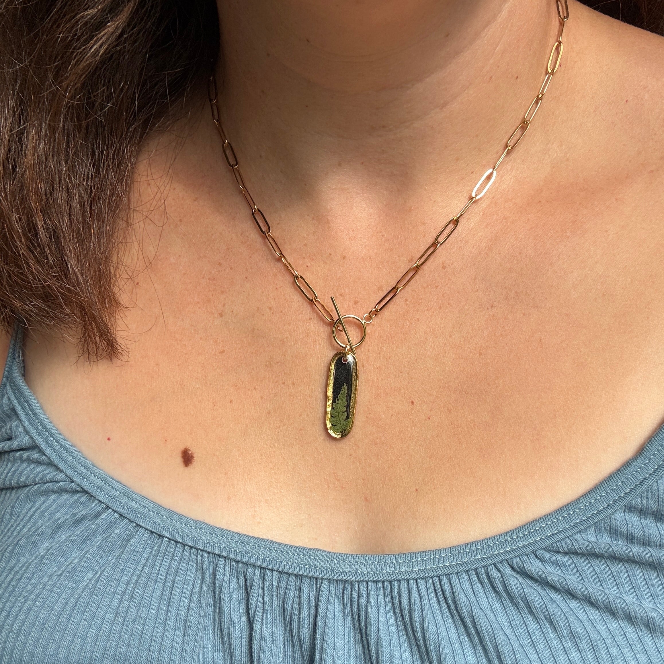 Fern Necklace – Real Pressed Fern Resin Necklace | Made to Order