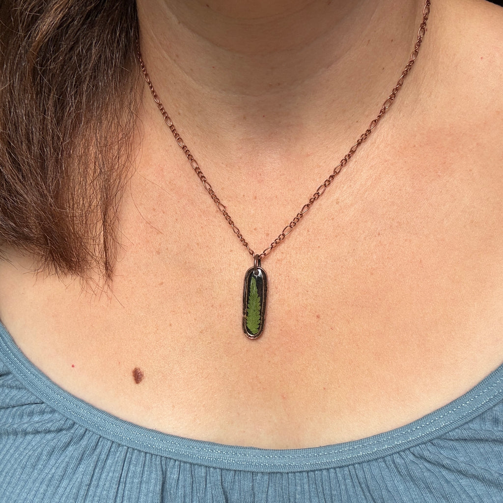 Fern Necklace – Real Pressed Fern Resin Necklace | Made to Order