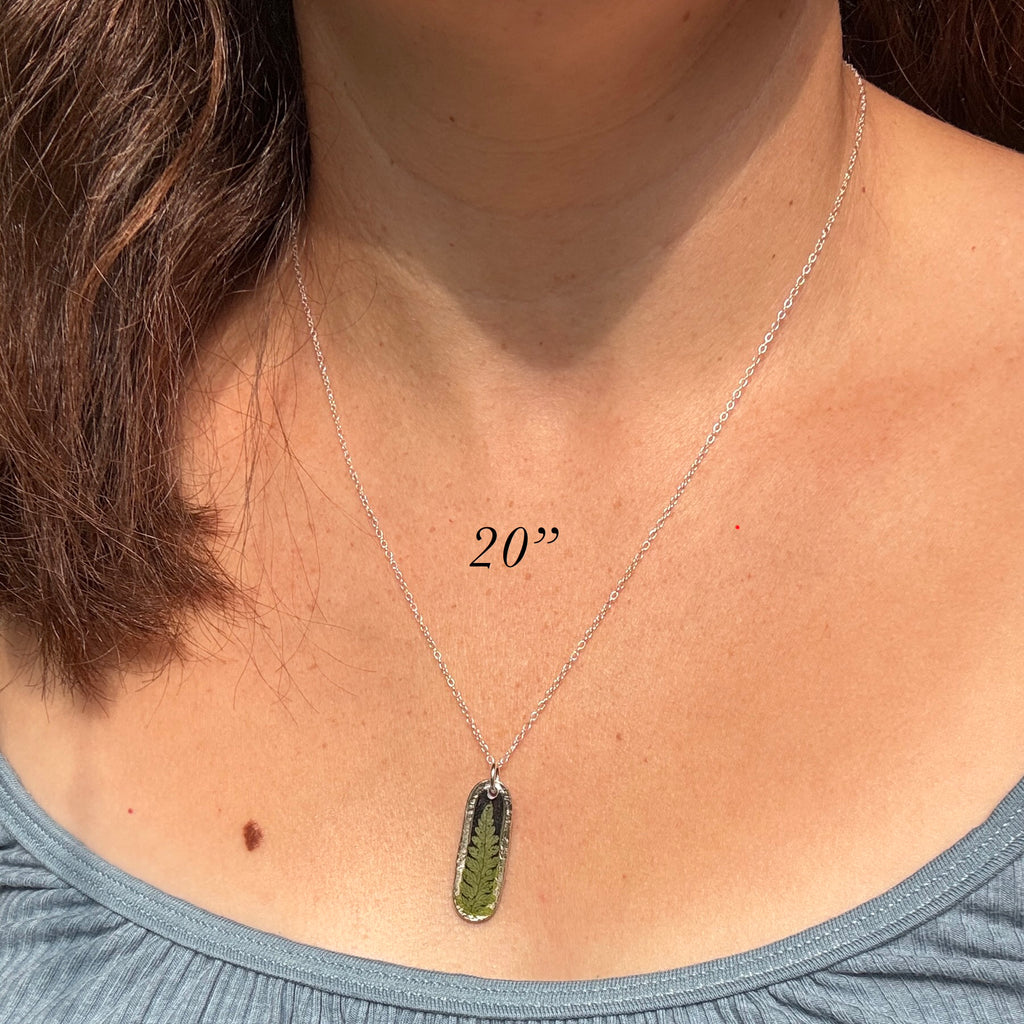 Fern Necklace – Real Pressed Fern Resin Necklace | Made to Order