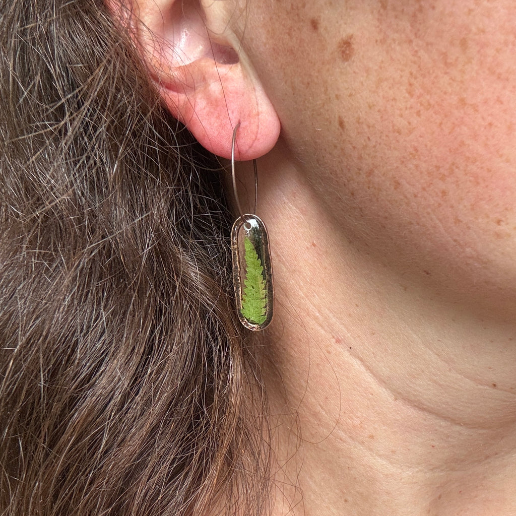 Fern Earrings – Real Pressed Fern Resin Earrings | Made To Order