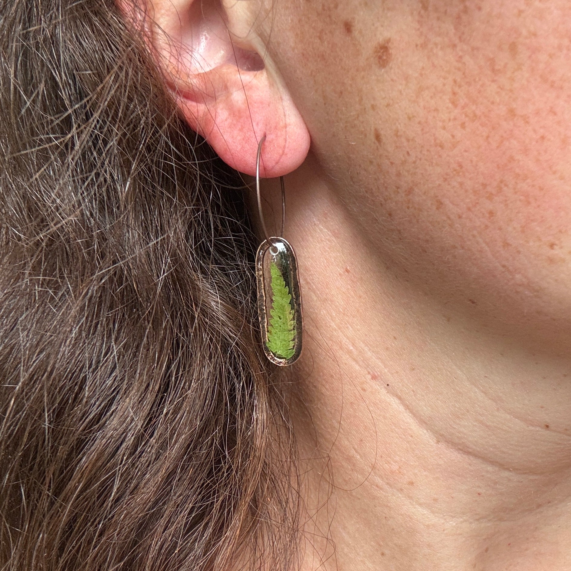 Fern Earrings – Real Pressed Fern Resin Earrings | Made To Order