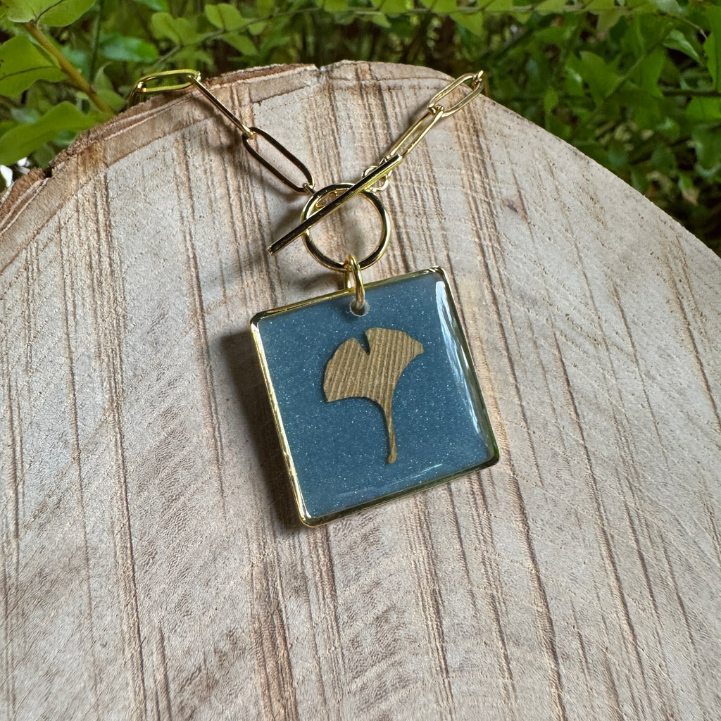 Ginkgo Leaf Necklace | Handcrafted Botanical Pendant