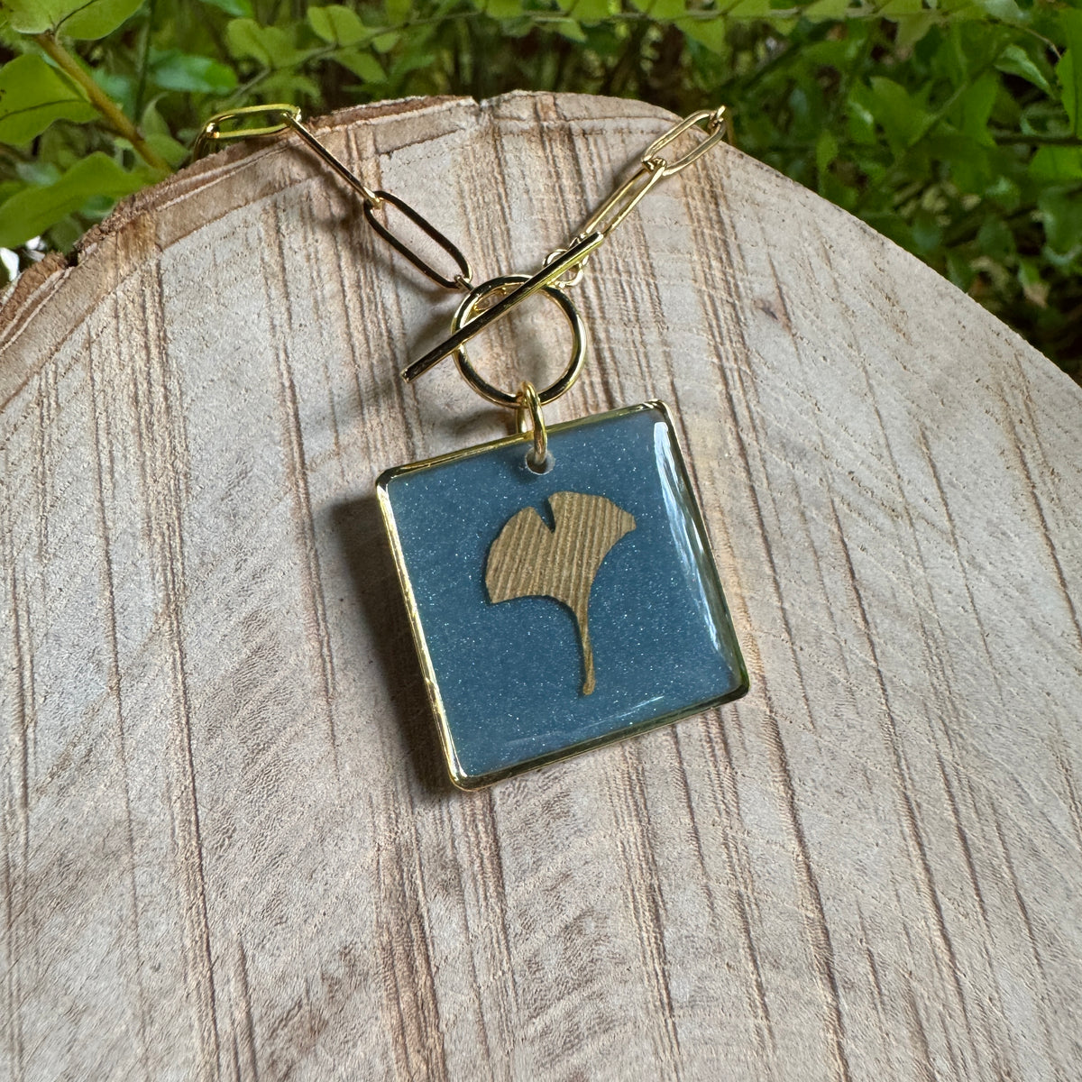 Ginkgo Leaf Necklace | Handcrafted Botanical Pendant