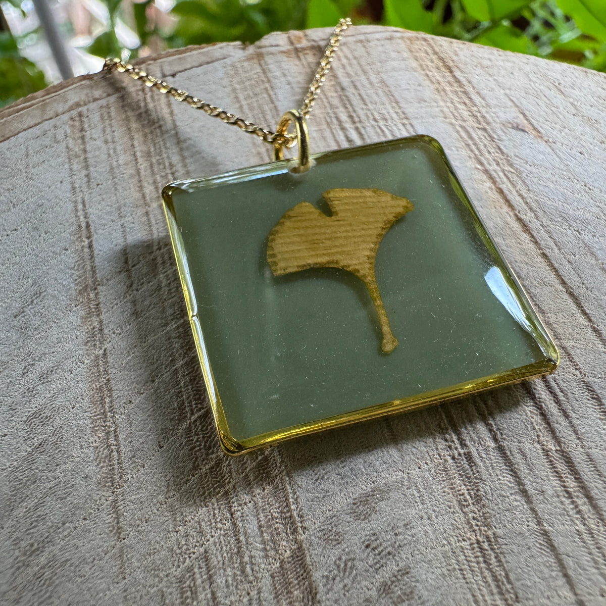 Ginkgo Leaf Necklace | Handcrafted Botanical Pendant