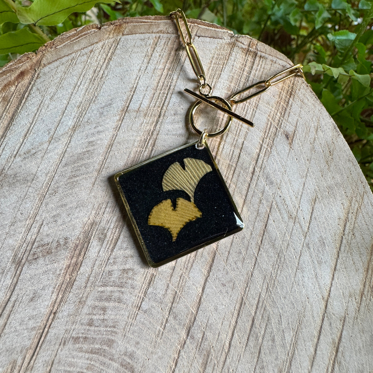 Ginkgo Leaf Necklace | Handcrafted Botanical Pendant