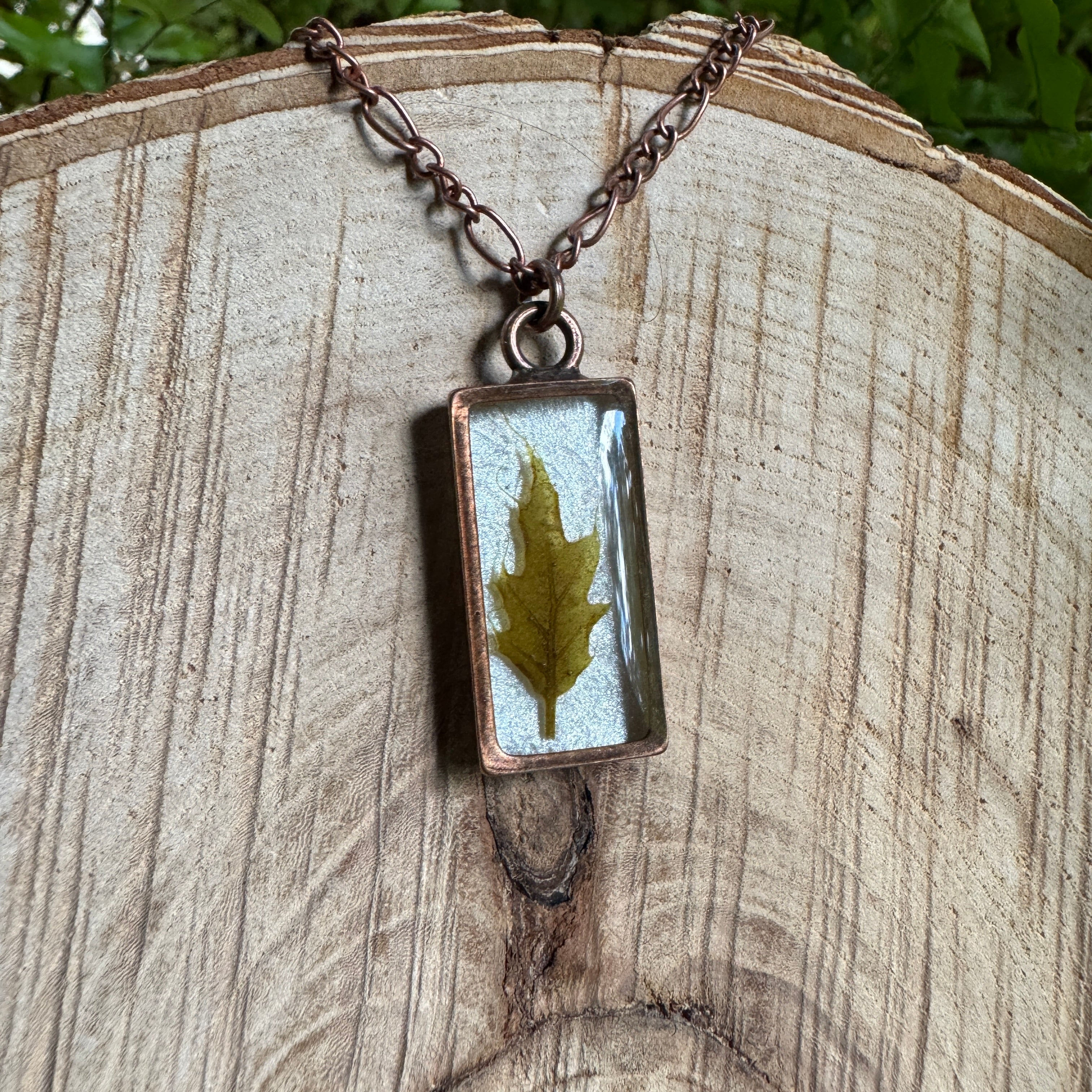 Oak Leaf Necklace – Real Leaf Botanical Jewelry in Gold Filled, Sterling Silver or Copper