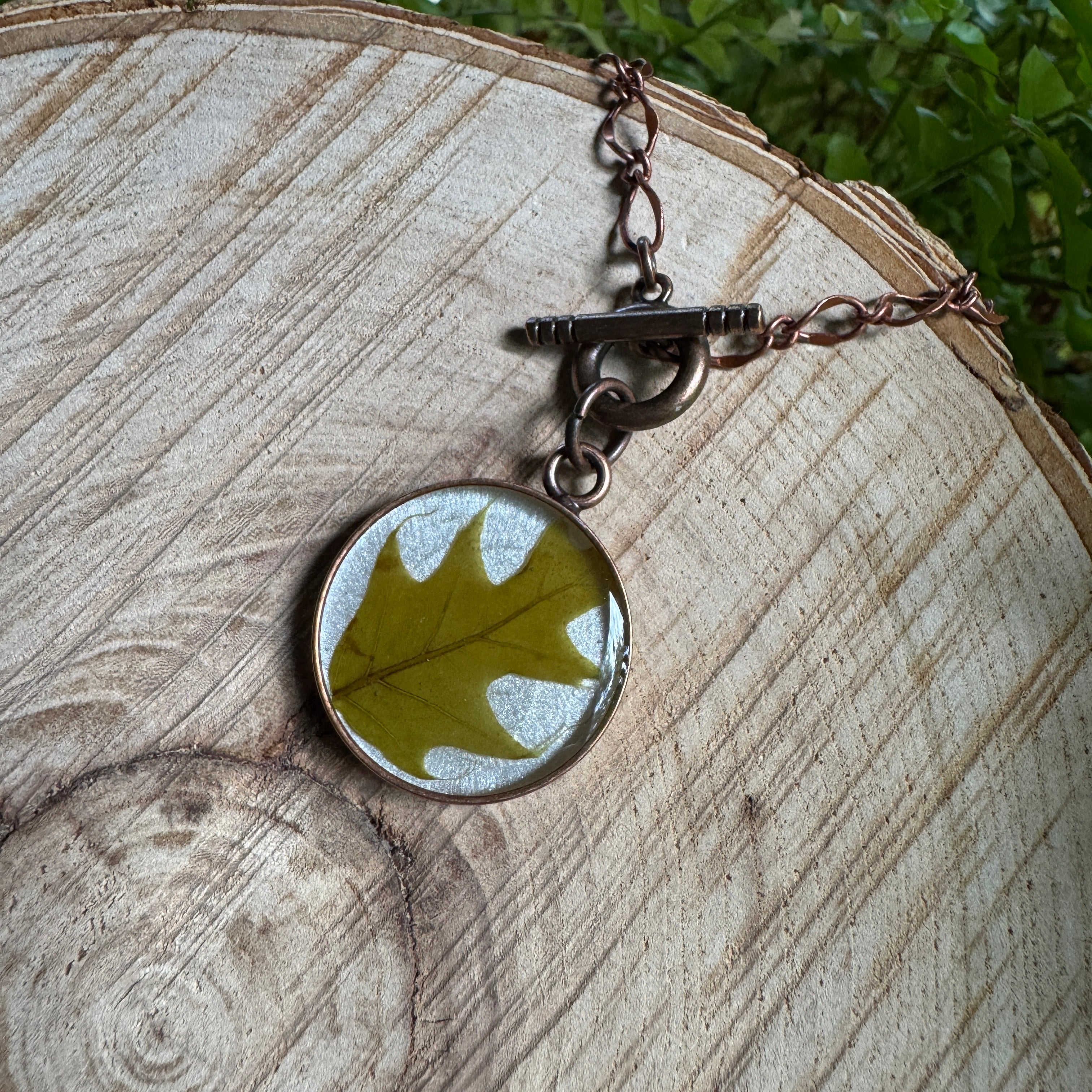 Oak Leaf Necklace – Real Leaf Botanical Jewelry in Gold Filled, Sterling Silver or Copper