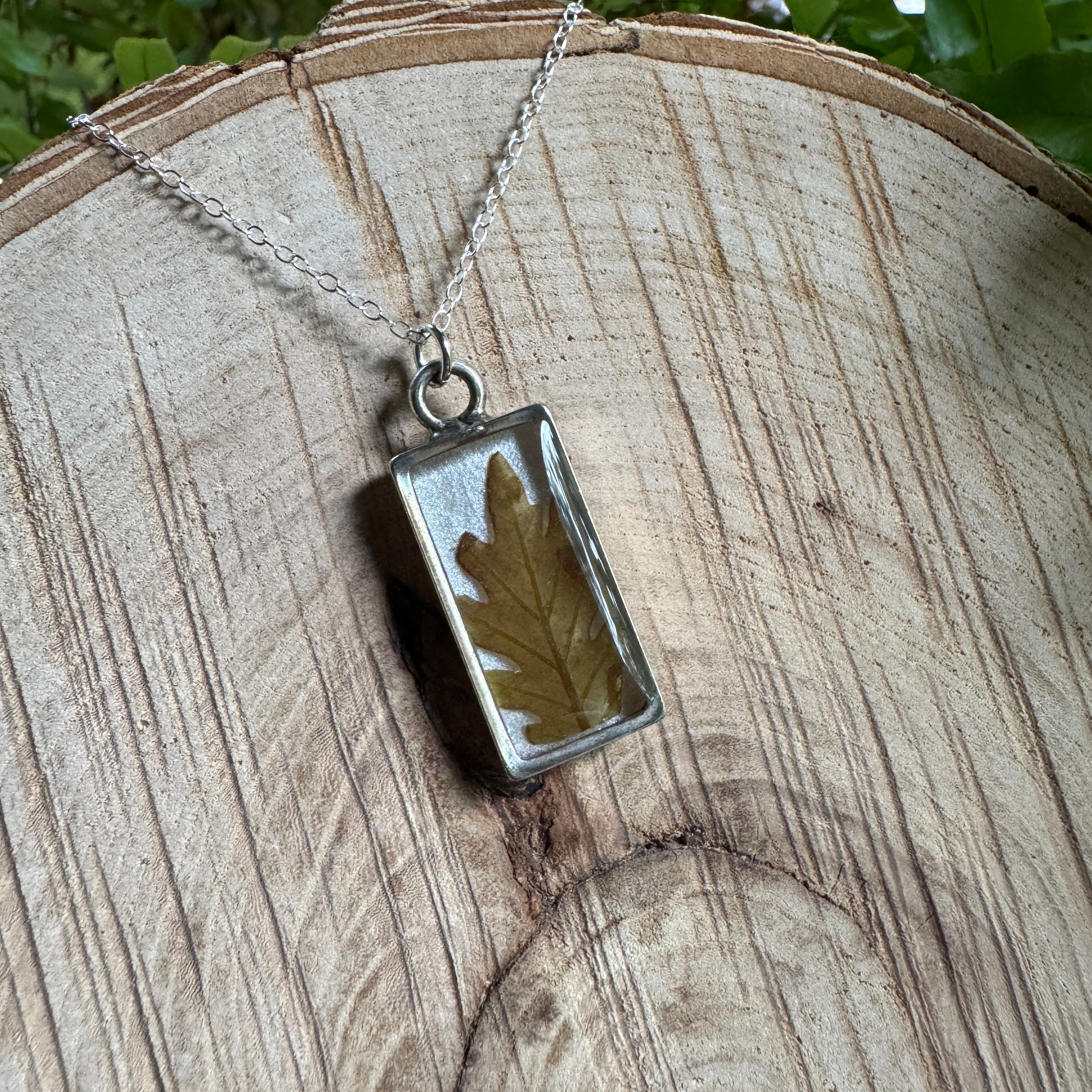 Oak Leaf Necklace – Real Leaf Botanical Jewelry in Gold Filled, Sterling Silver or Copper