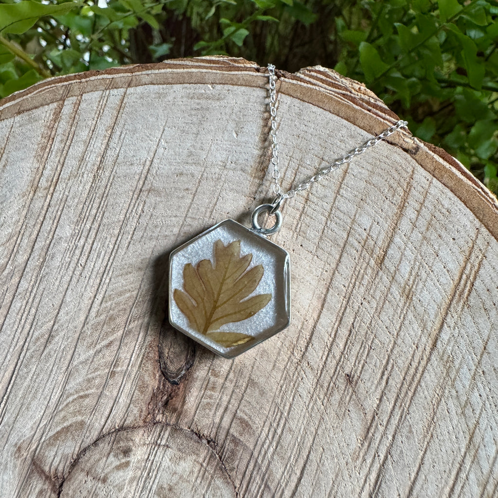 Oak Leaf Necklace – Real Leaf Botanical Jewelry in Gold Filled, Sterling Silver or Copper