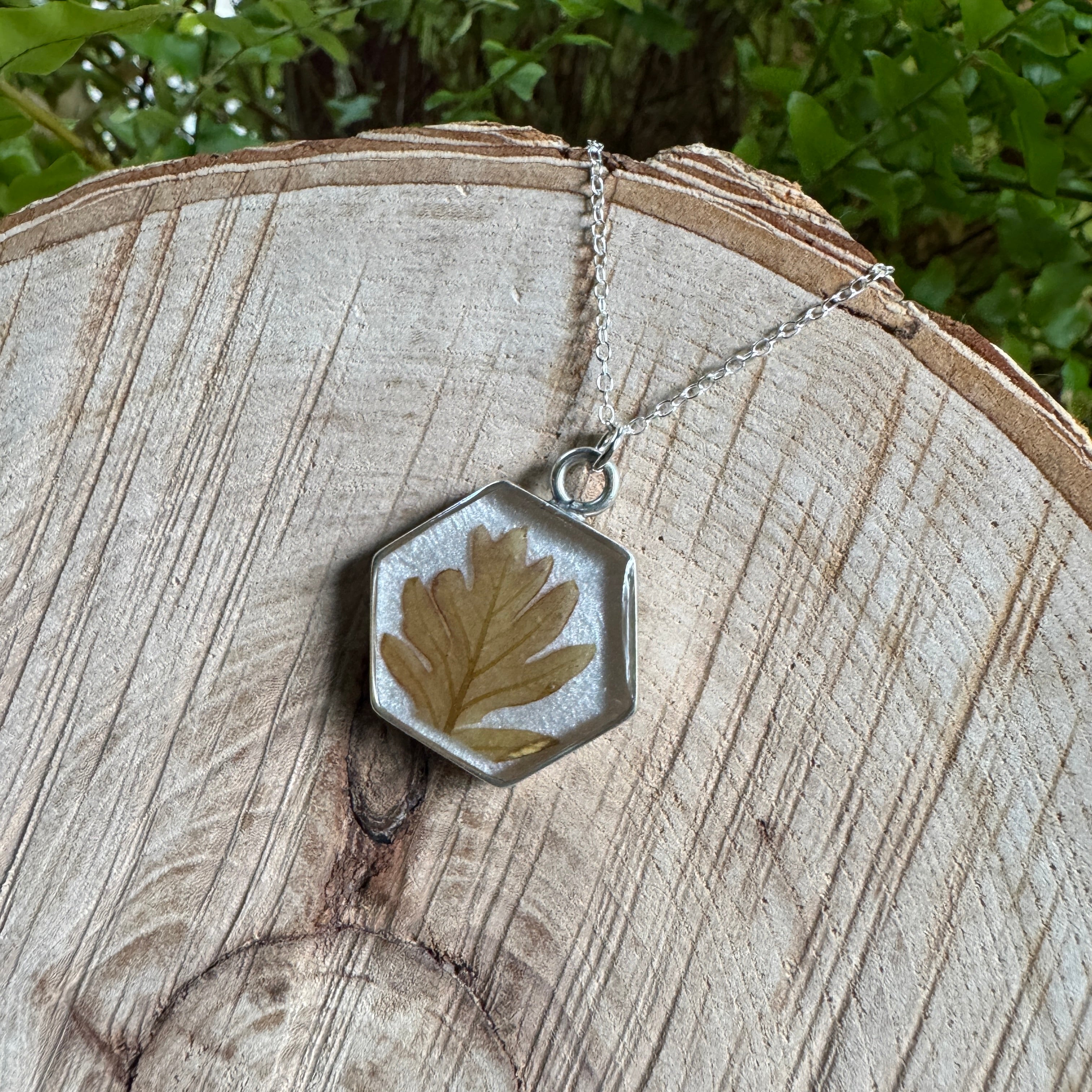 Oak Leaf Necklace – Real Leaf Botanical Jewelry in Gold Filled, Sterling Silver or Copper
