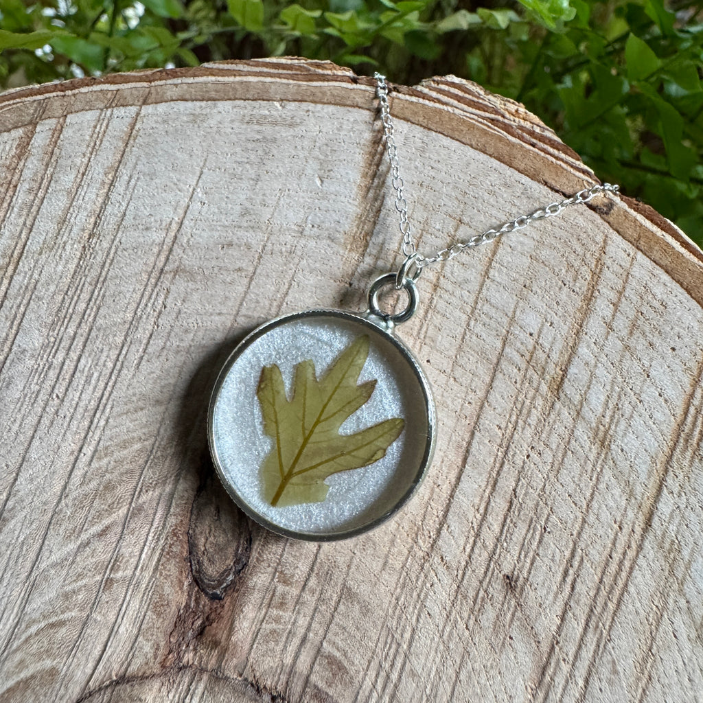 Oak Leaf Necklace – Real Leaf Botanical Jewelry in Gold Filled, Sterling Silver or Copper