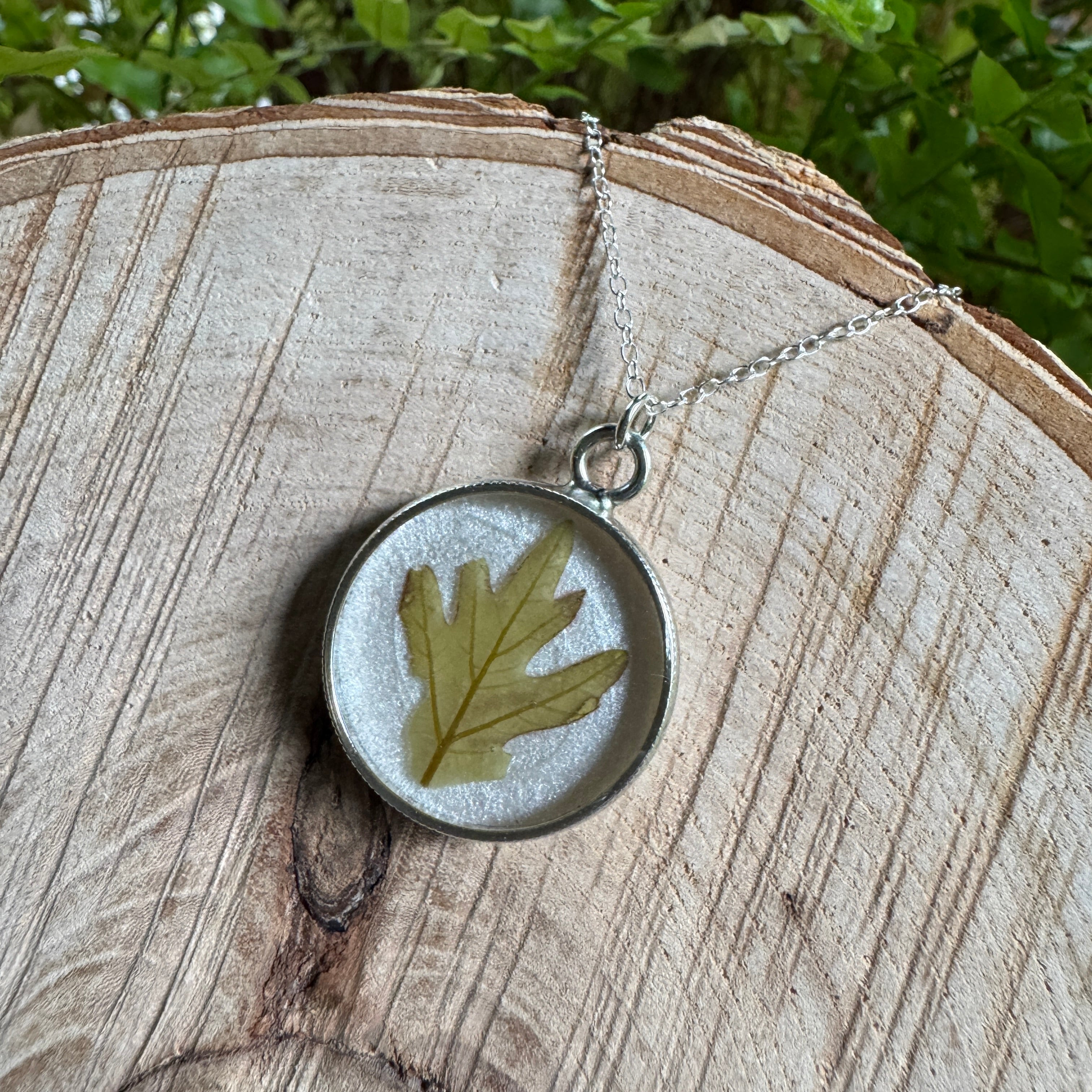 Oak Leaf Necklace – Real Leaf Botanical Jewelry in Gold Filled, Sterling Silver or Copper