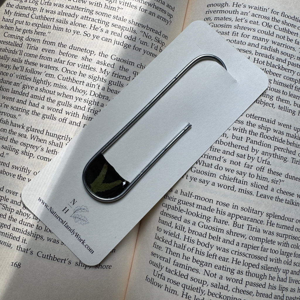 Fern Paper Clip Bookmark | Nature-Inspired Metal Page Holder | Ready to Ship