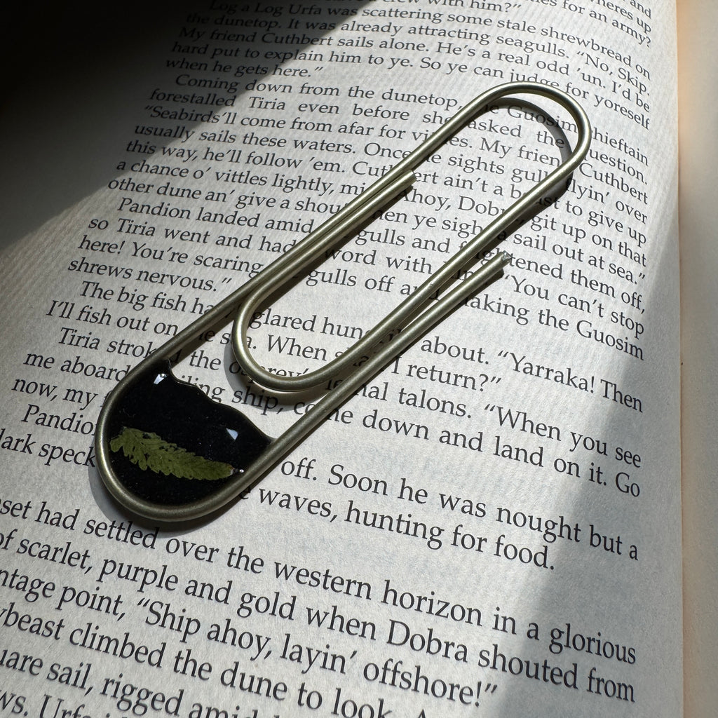 Fern Paper Clip Bookmark | Nature-Inspired Metal Page Holder | Ready to Ship