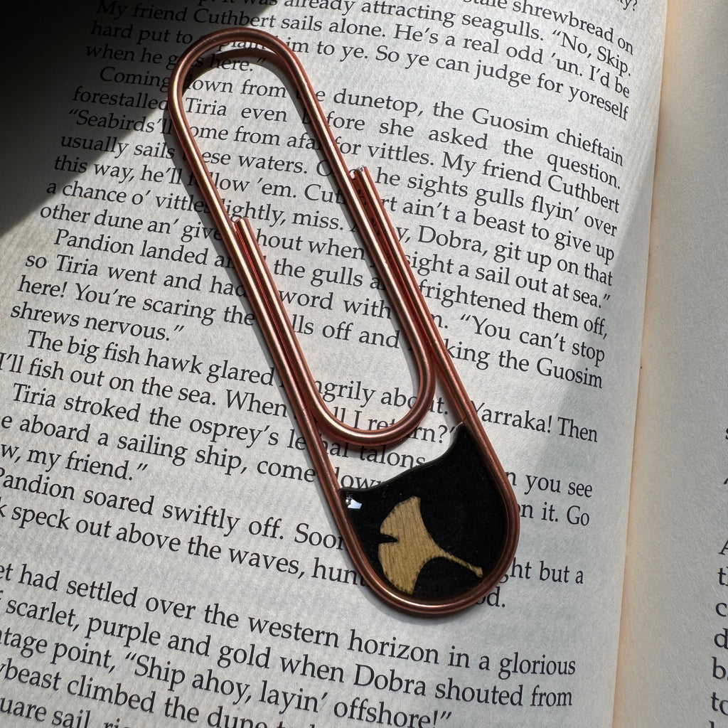 Ginkgo Leaf Paper Clip Bookmark | Nature-Inspired Metal Page Holder | Ready to Ship