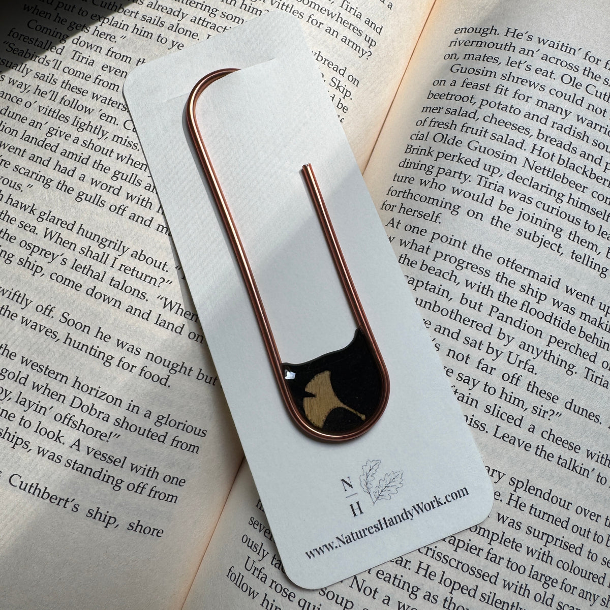 Ginkgo Leaf Paper Clip Bookmark | Nature-Inspired Metal Page Holder | Ready to Ship