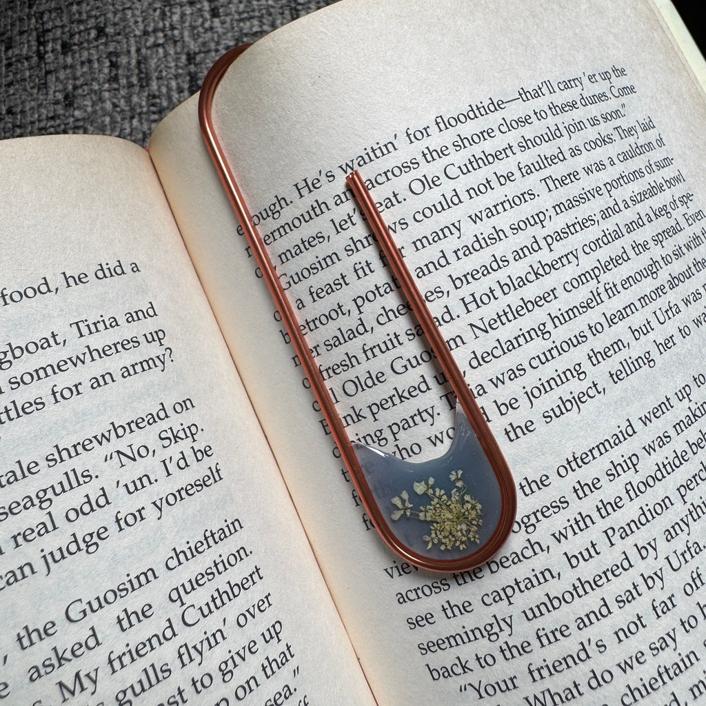 Queen Anne's Lace Paper Clip Bookmark | Nature-Inspired Metal Page Holder | Ready to Ship