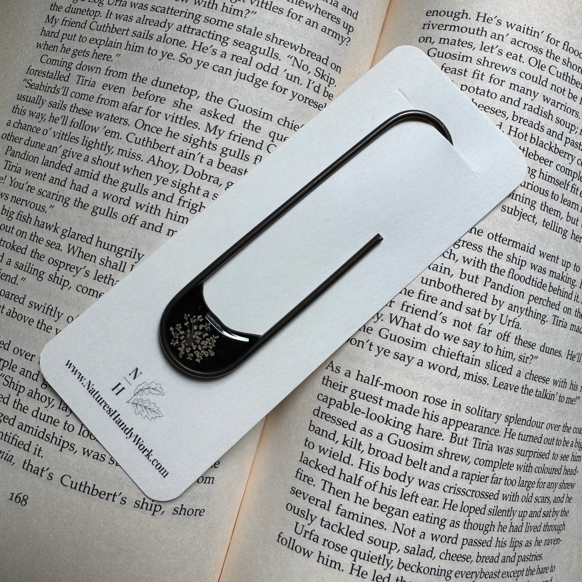 Queen Anne's Lace Paper Clip Bookmark | Nature-Inspired Metal Page Holder | Ready to Ship