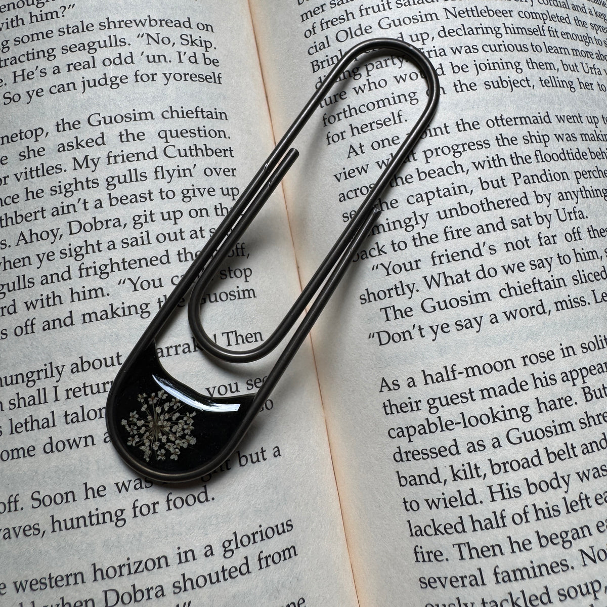 Queen Anne's Lace Paper Clip Bookmark | Nature-Inspired Metal Page Holder | Ready to Ship