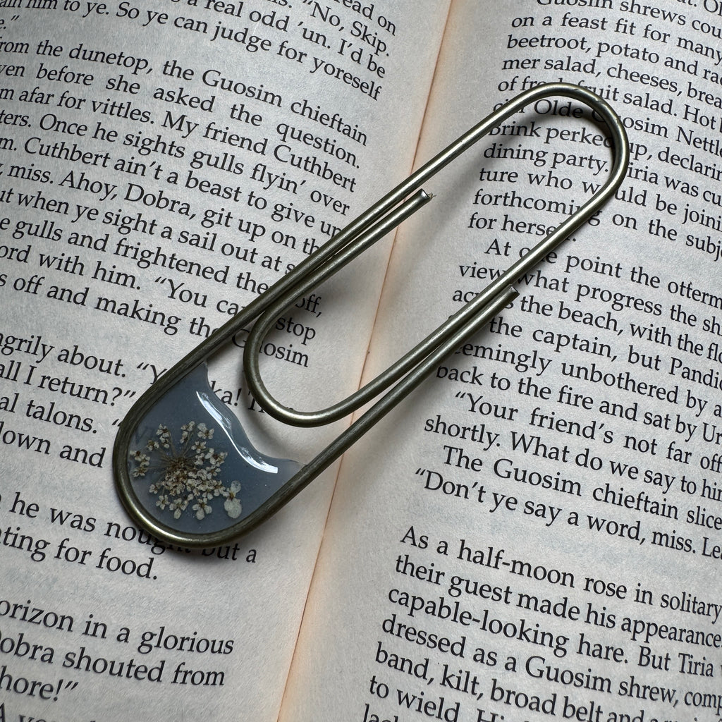 Queen Anne's Lace Paper Clip Bookmark | Nature-Inspired Metal Page Holder | Ready to Ship