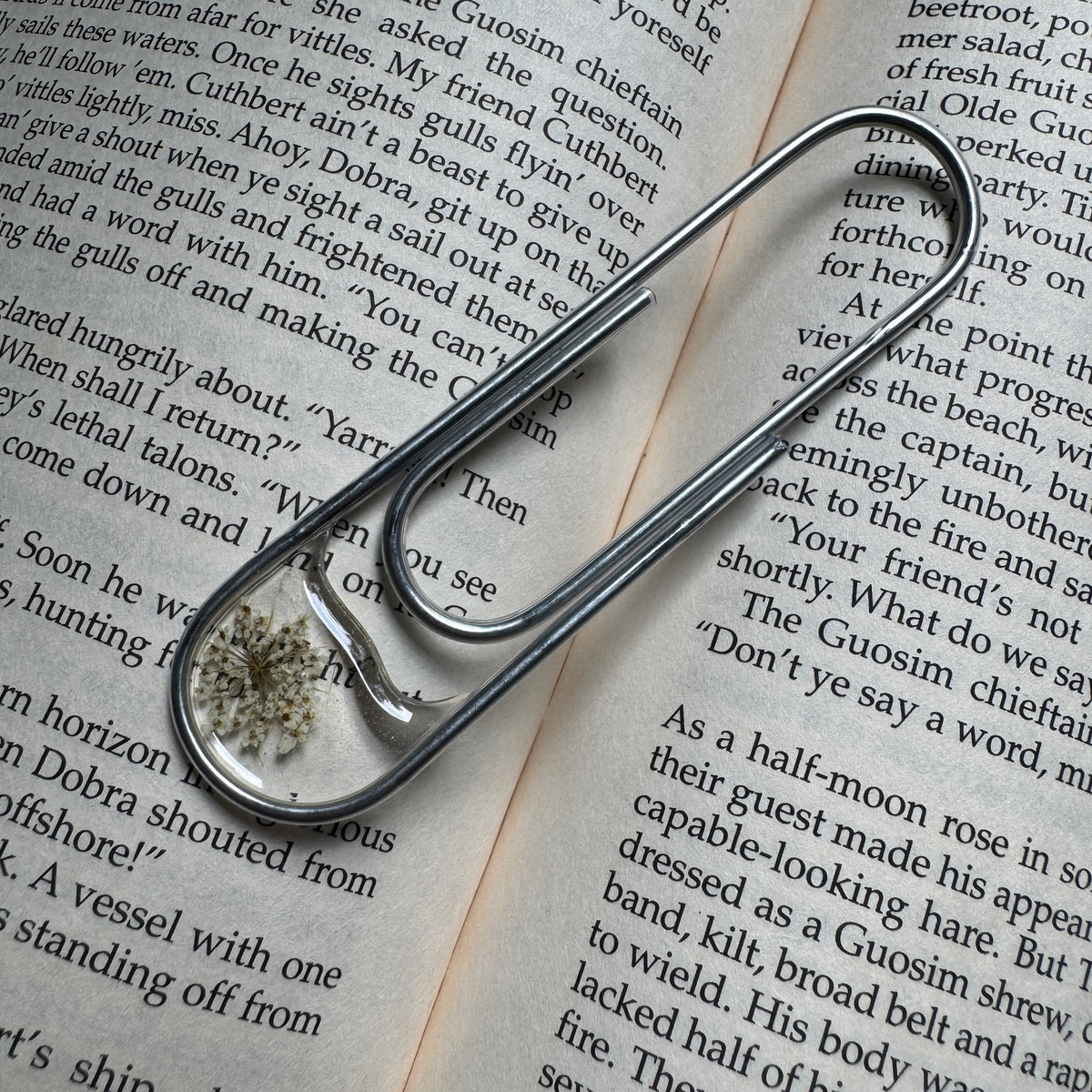 Queen Anne's Lace Paper Clip Bookmark | Nature-Inspired Metal Page Holder | Ready to Ship