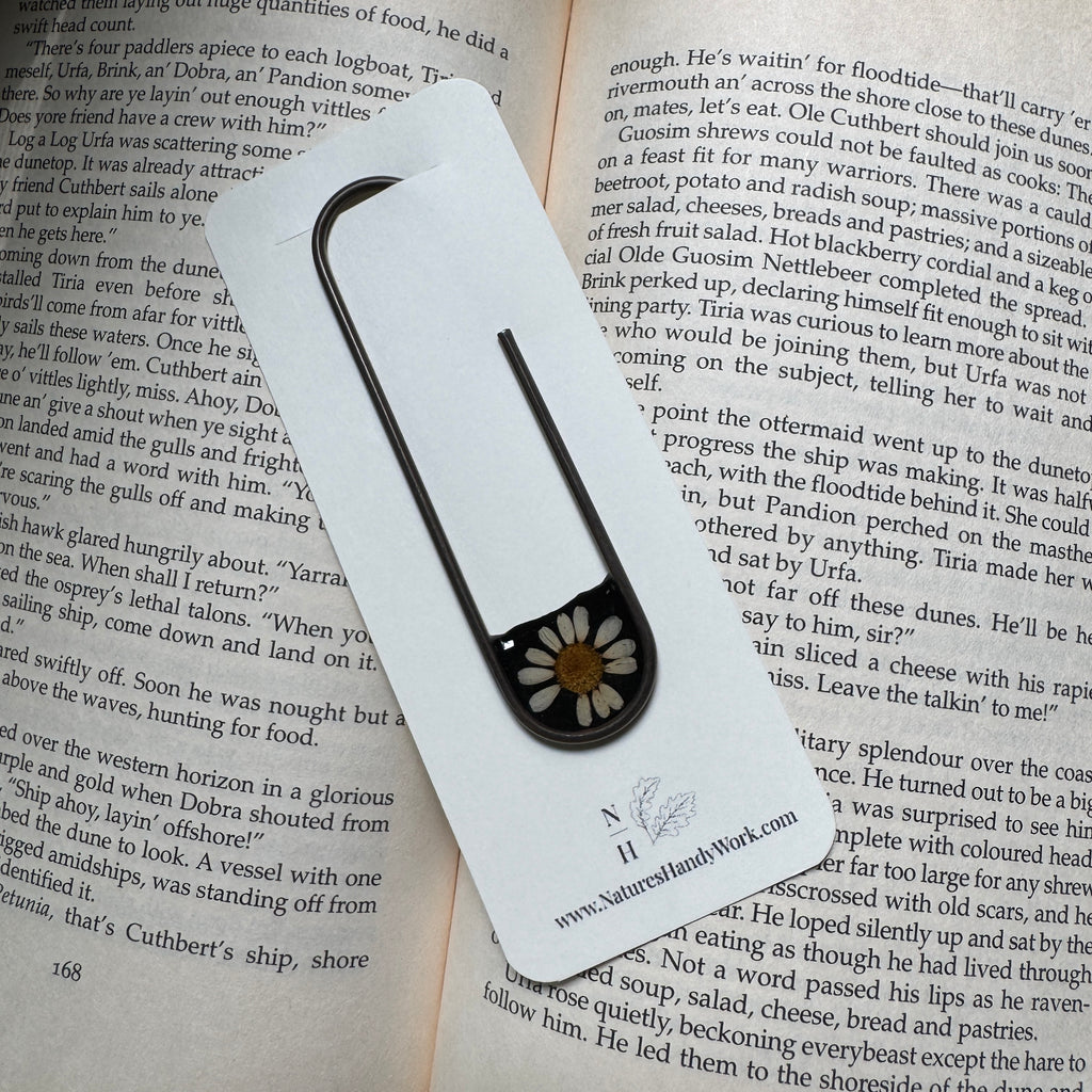 Daisy Paper Clip Bookmark | Nature-Inspired Metal Page Holder | Ready to Ship