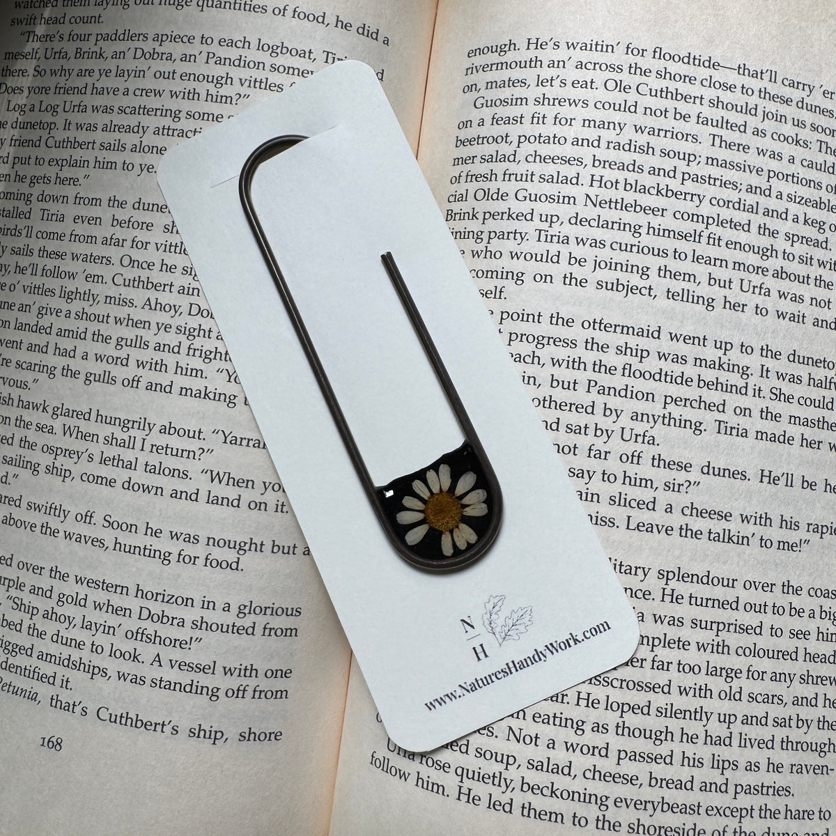 Daisy Paper Clip Bookmark | Nature-Inspired Metal Page Holder | Ready to Ship