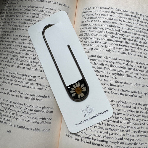 Daisy Paper Clip Bookmark | Nature-Inspired Metal Page Holder | Ready to Ship