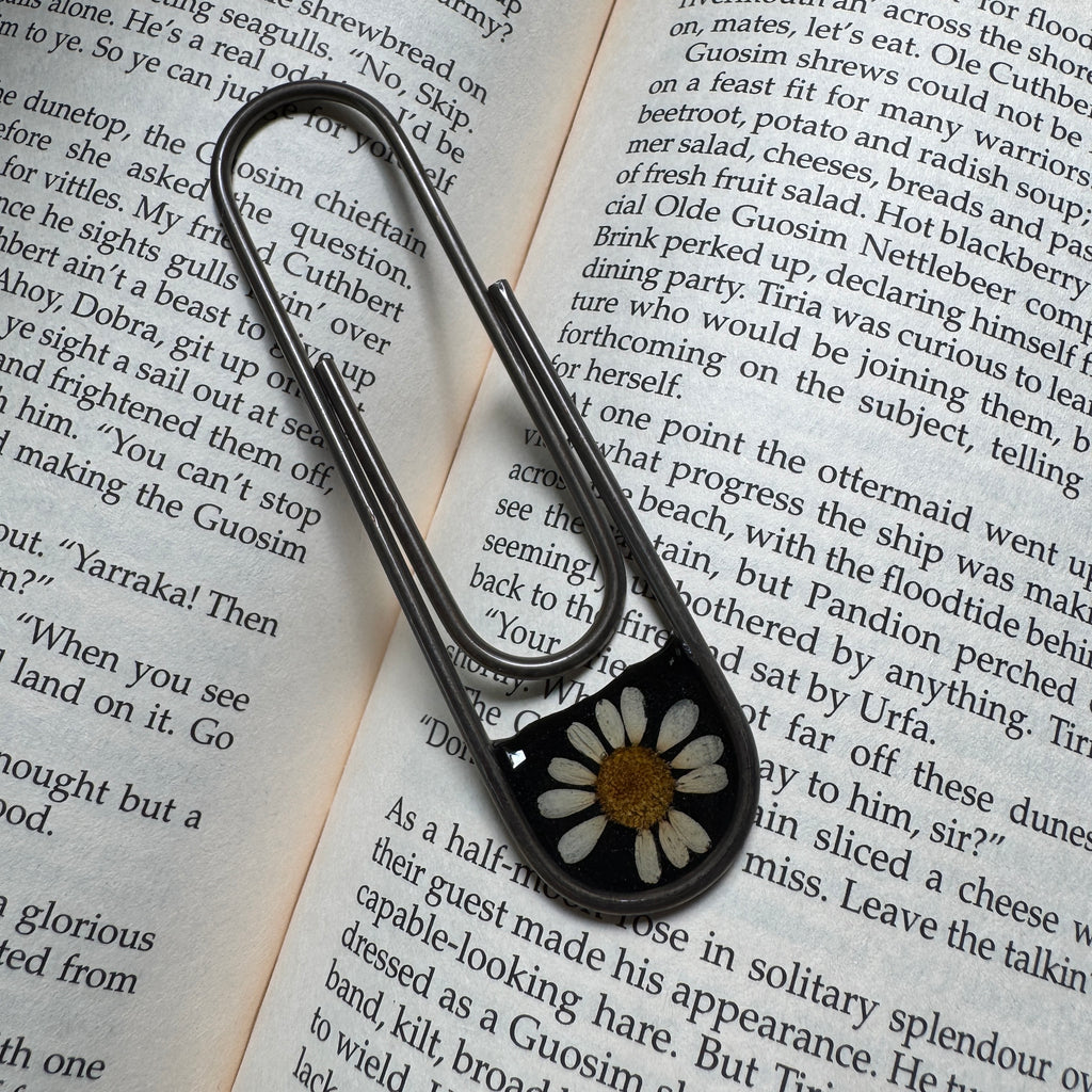 Daisy Paper Clip Bookmark | Nature-Inspired Metal Page Holder | Ready to Ship