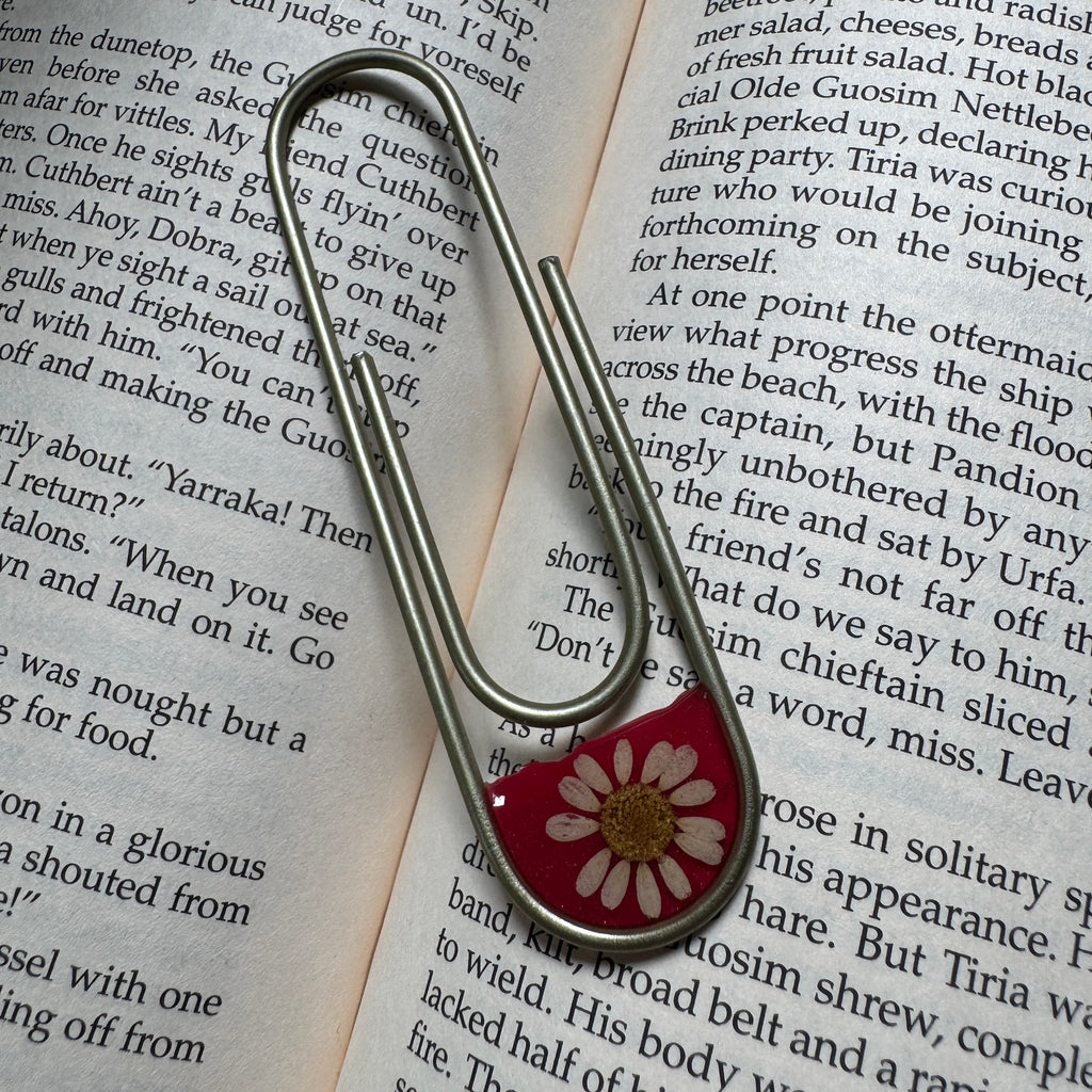 Daisy Paper Clip Bookmark | Nature-Inspired Metal Page Holder | Ready to Ship