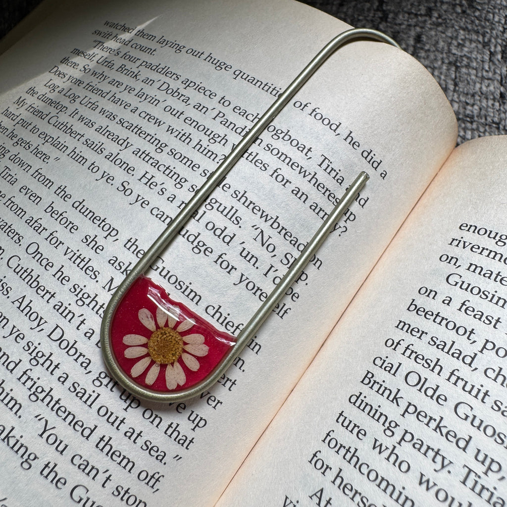 Daisy Paper Clip Bookmark | Nature-Inspired Metal Page Holder | Ready to Ship