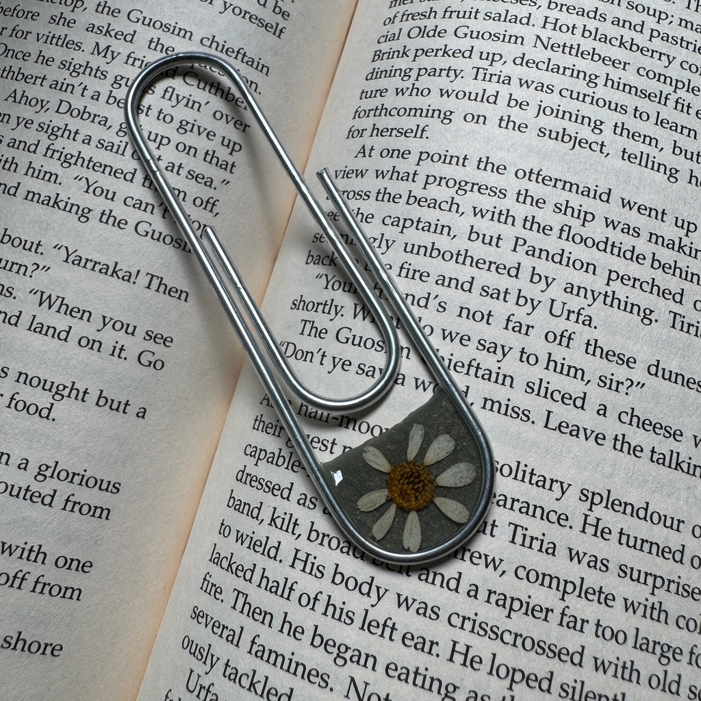 Daisy Paper Clip Bookmark | Nature-Inspired Metal Page Holder | Ready to Ship