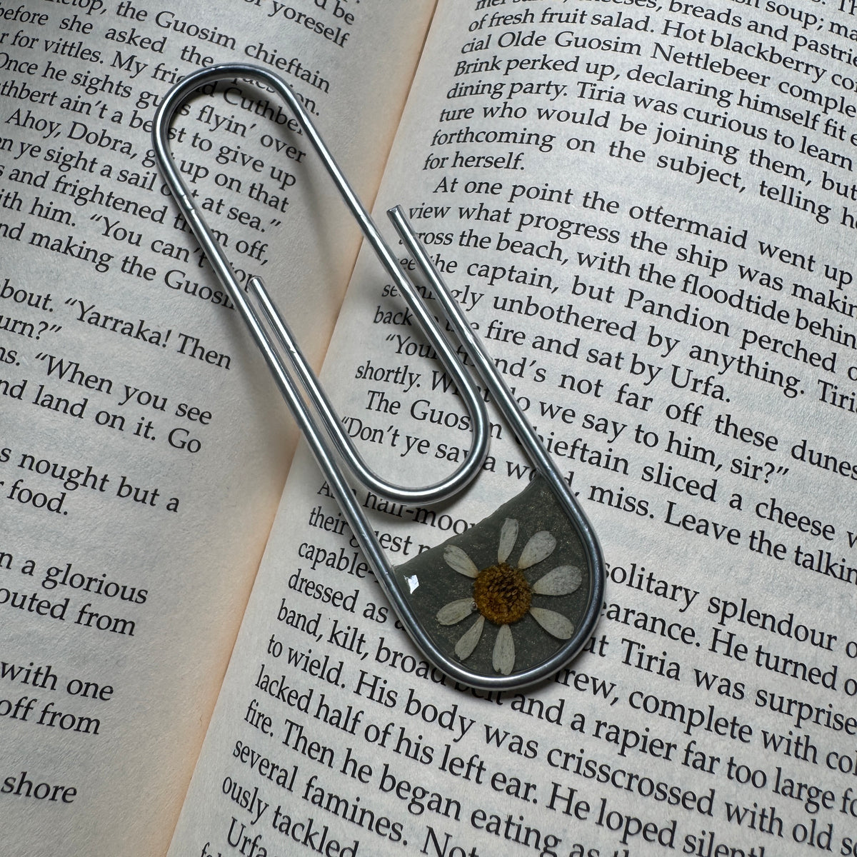 Daisy Paper Clip Bookmark | Nature-Inspired Metal Page Holder | Ready to Ship
