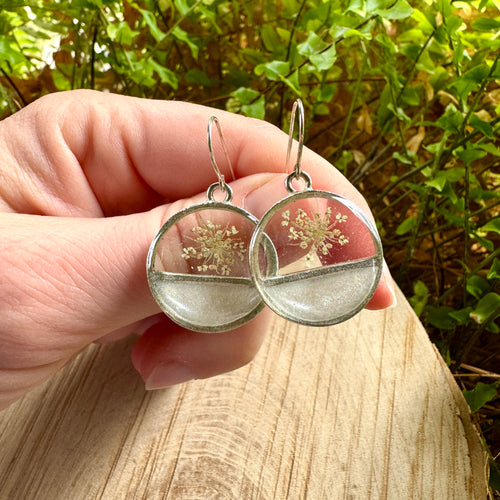Divided Circle Queen Anne’s Lace Earrings | Made Market Collection